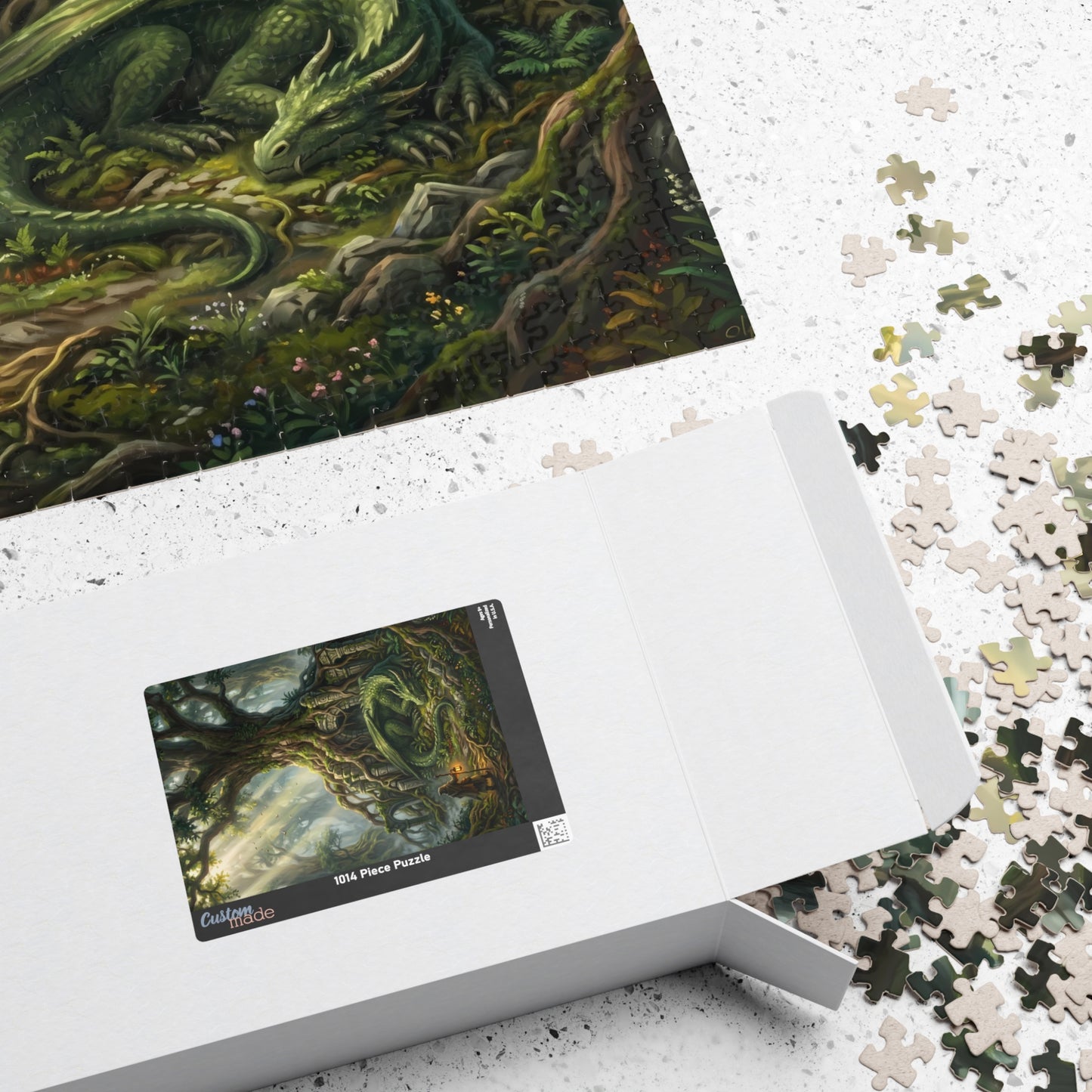 Enchanted Forest Dragon Jigsaw Puzzle — Fantasy Puzzle for Adults (110–1014 Pieces)