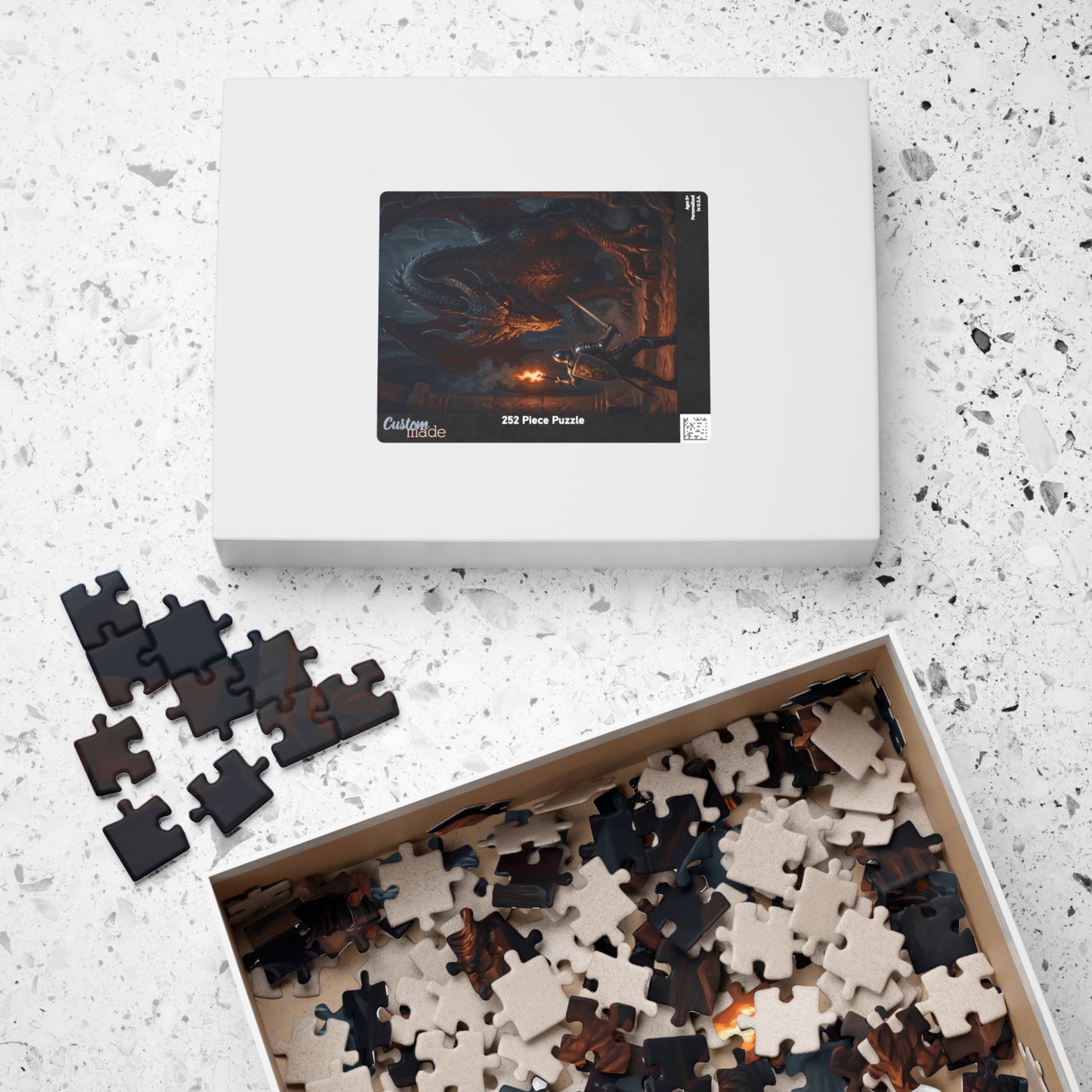 Dragon Knight Jigsaw Puzzle — Fantasy Adventure Puzzle (110/252/520/1014 pcs)