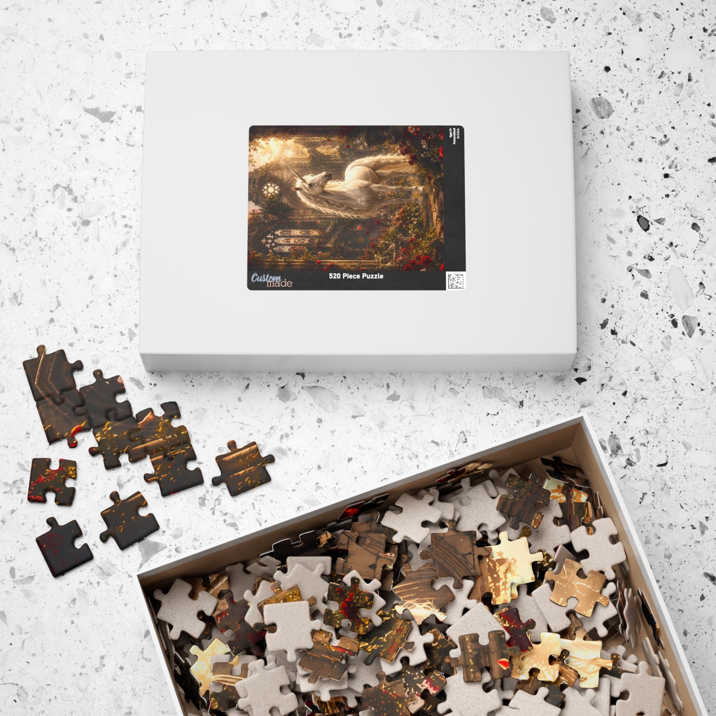 Enchanted Ruins Unicorn Puzzle | Fantasy Medieval Jigsaw Puzzle
