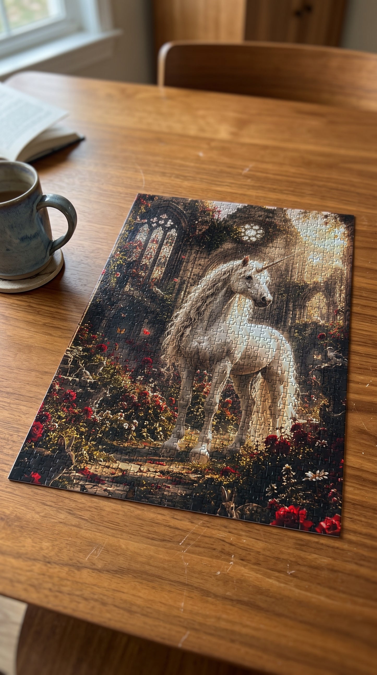 Enchanted Ruins Unicorn Puzzle | Fantasy Medieval Jigsaw Puzzle
