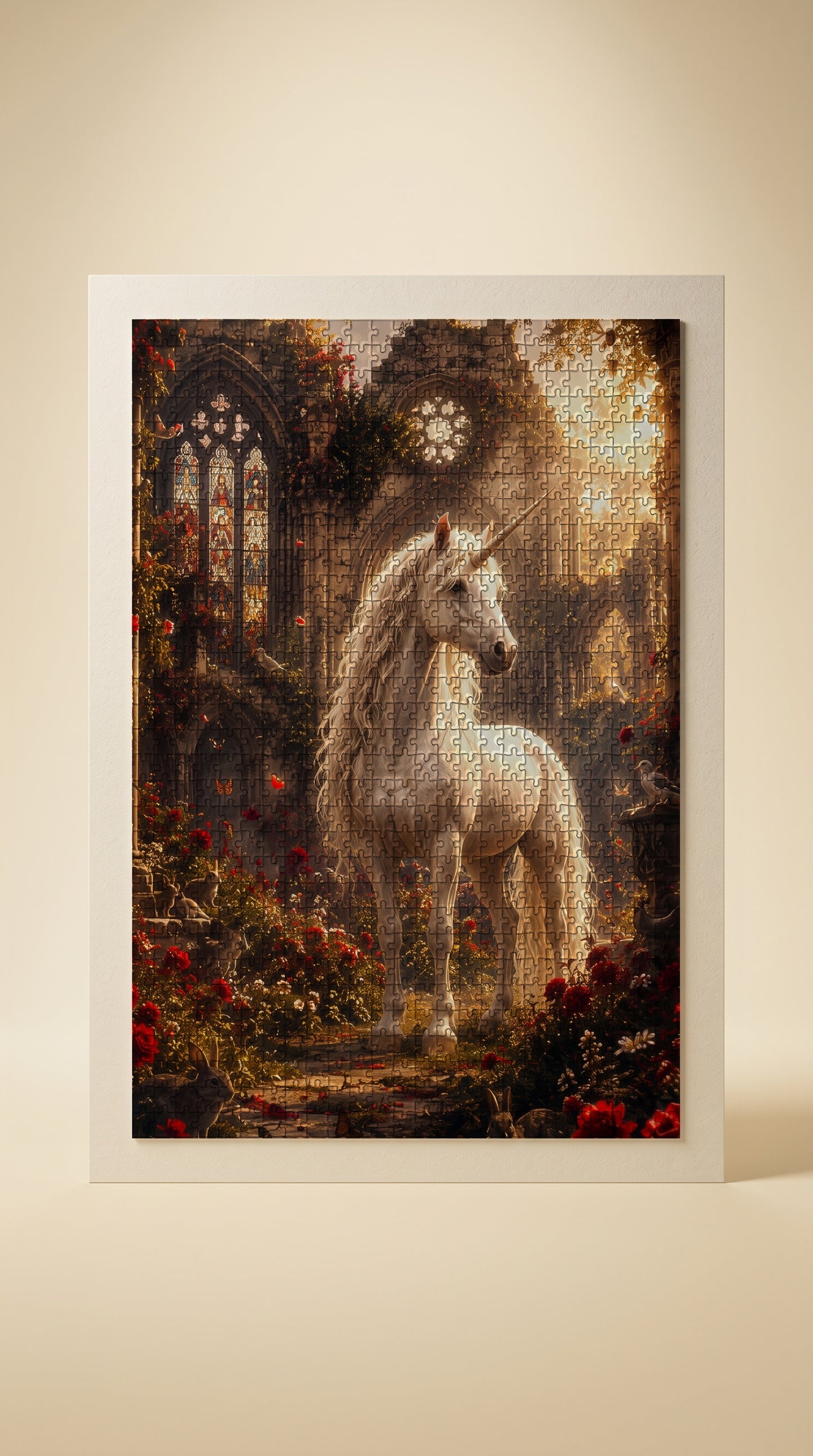 Enchanted Ruins Unicorn Puzzle | Fantasy Medieval Jigsaw Puzzle
