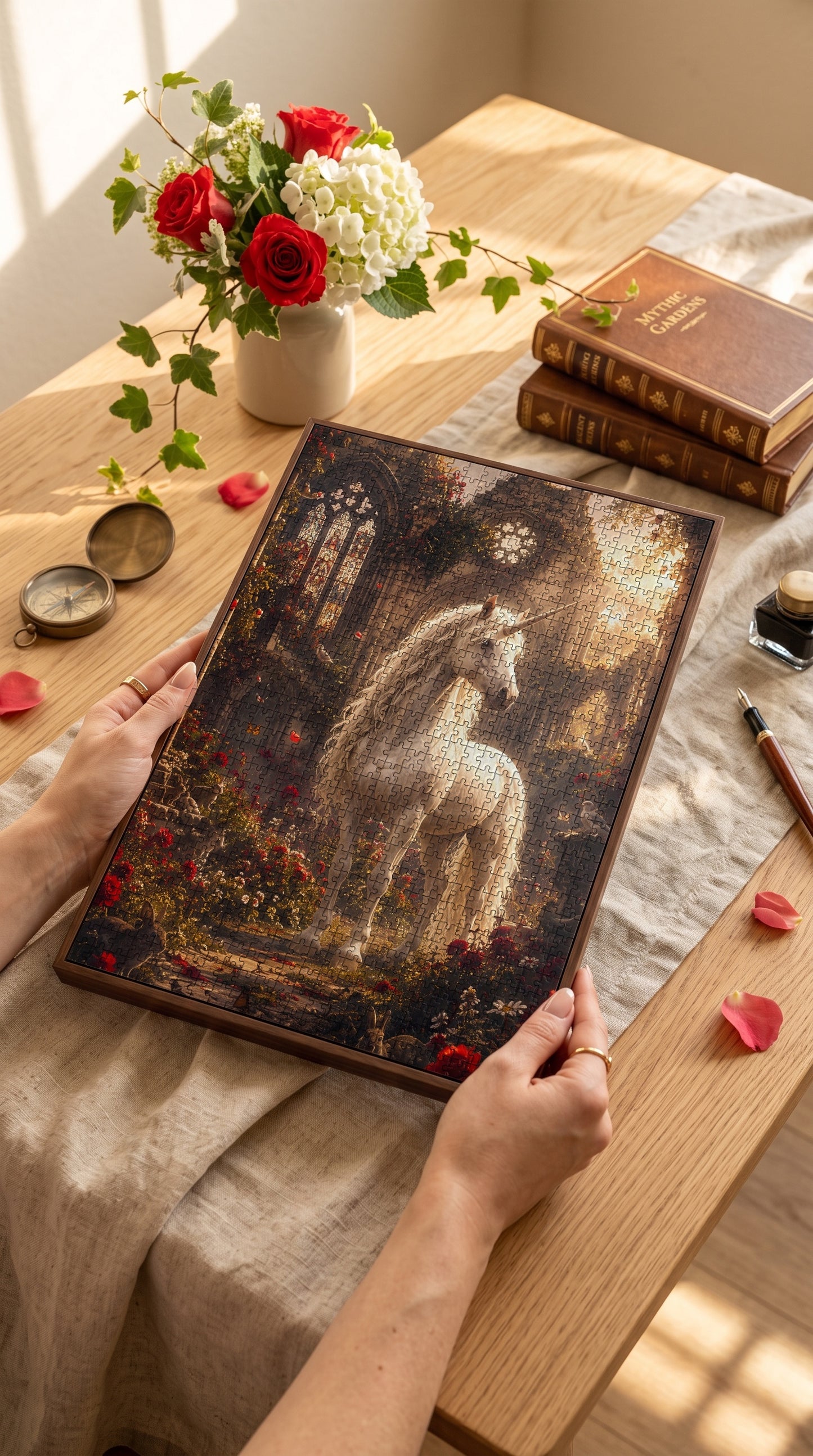Enchanted Ruins Unicorn Puzzle | Fantasy Medieval Jigsaw Puzzle