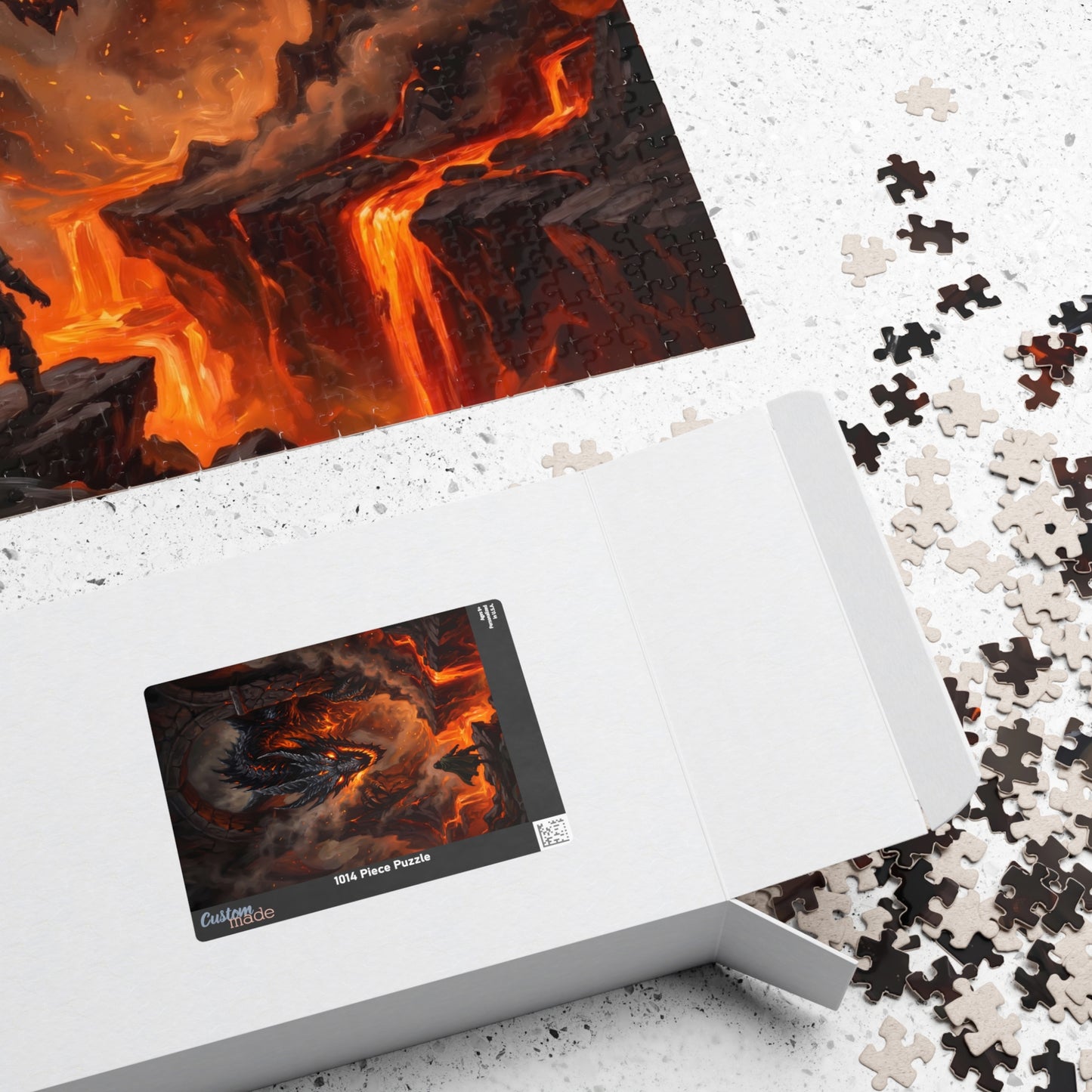 Dragon Lair Jigsaw Puzzle — Fiery Fantasy Puzzle (110/252/520/1014 pcs)