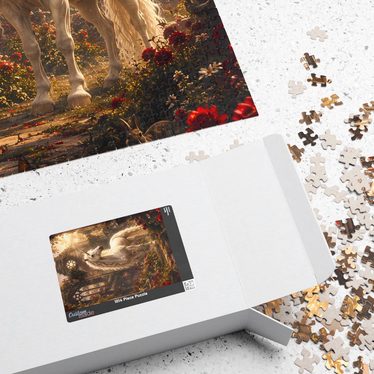 Enchanted Ruins Unicorn Puzzle | Fantasy Medieval Jigsaw Puzzle