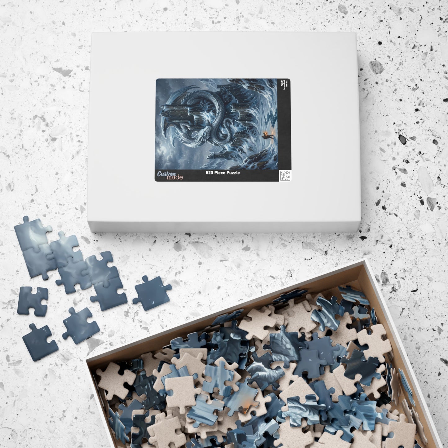 Ice Dragon Fantasy Puzzle — Scenic Winter Dragon Jigsaw (110–1014 pcs)