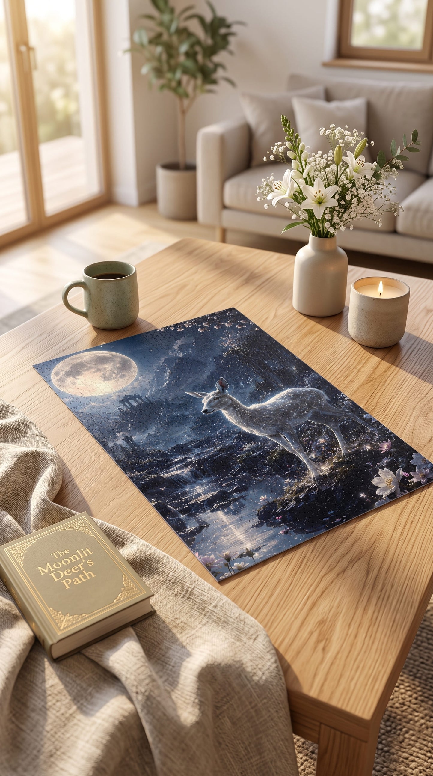 Moonlit Deer Jigsaw Puzzle