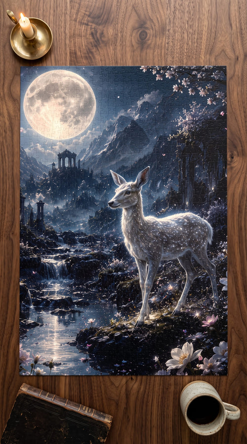 Moonlit Deer Jigsaw Puzzle
