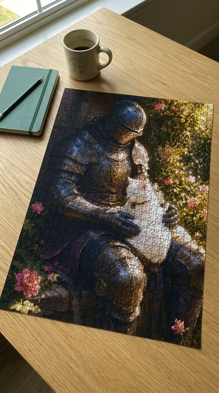 Beneath the Blooming Wall Jigsaw Puzzle
