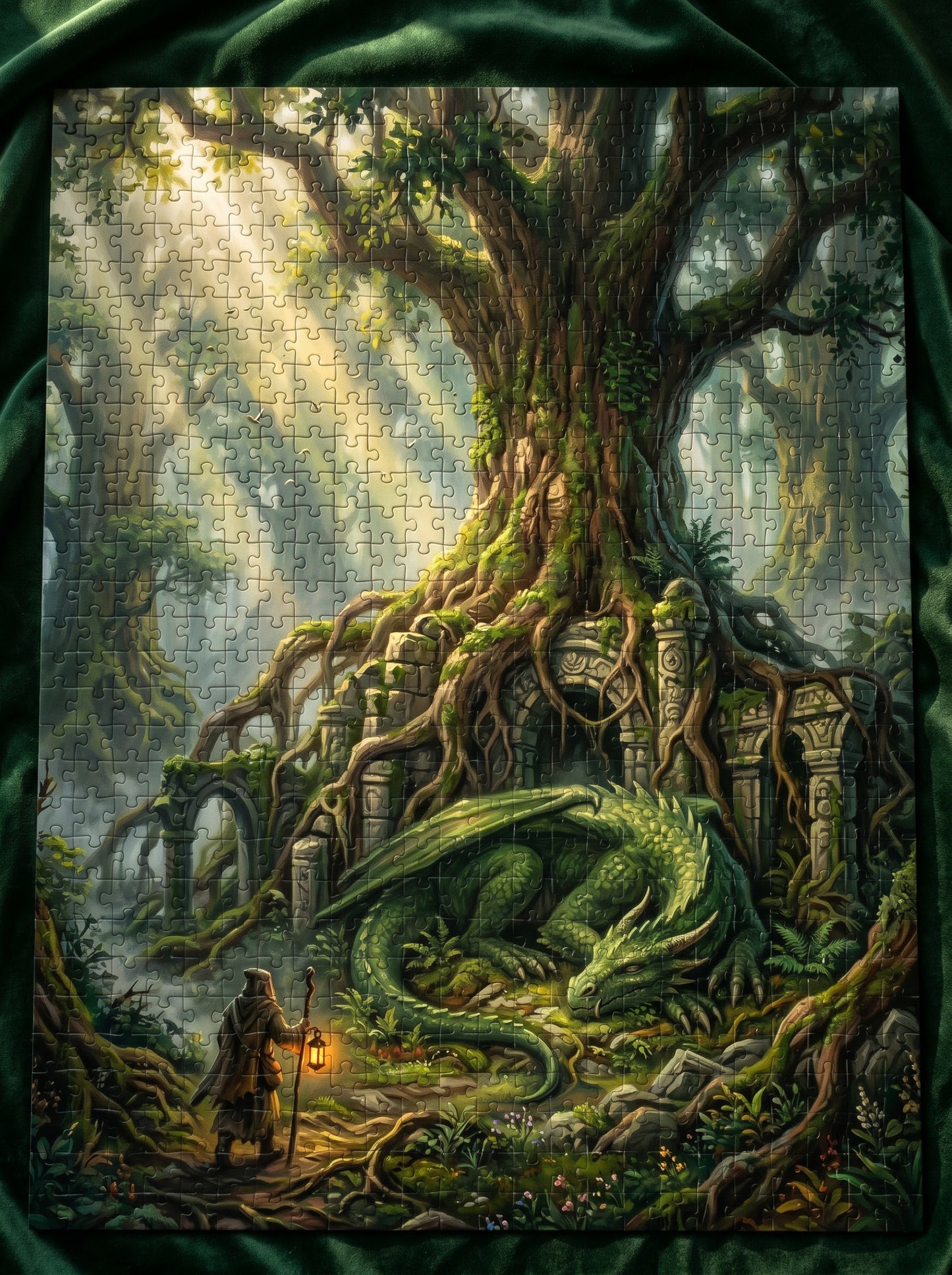 Enchanted Forest Dragon Jigsaw Puzzle — Fantasy Puzzle for Adults (110–1014 Pieces)