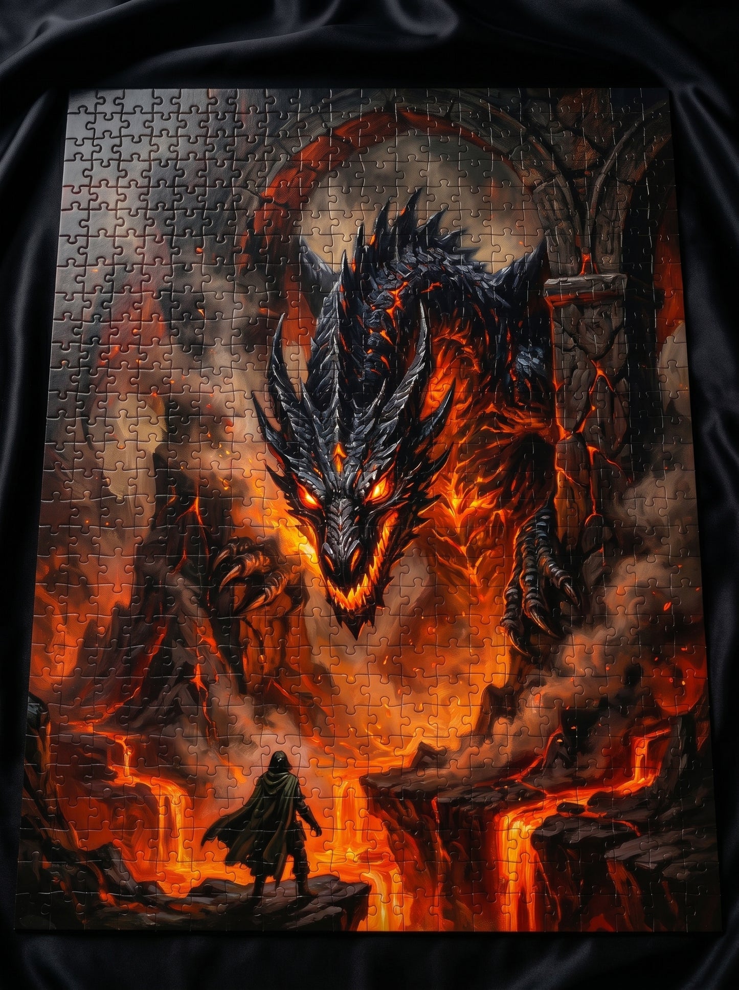 Dragon Lair Jigsaw Puzzle — Fiery Fantasy Puzzle (110/252/520/1014 pcs)