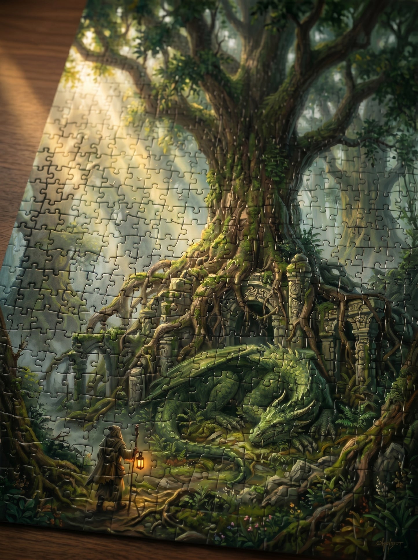 Enchanted Forest Dragon Jigsaw Puzzle — Fantasy Puzzle for Adults (110–1014 Pieces)