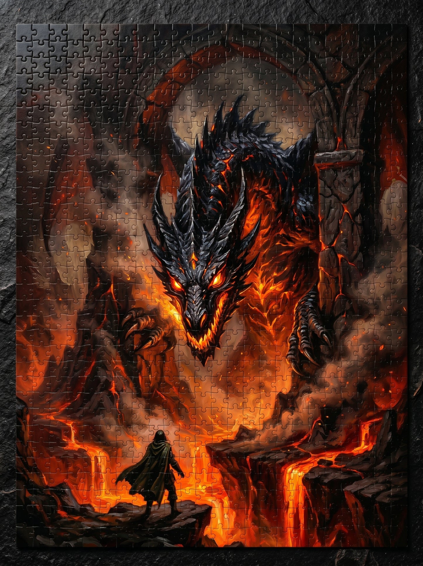 Dragon Lair Jigsaw Puzzle — Fiery Fantasy Puzzle (110/252/520/1014 pcs)